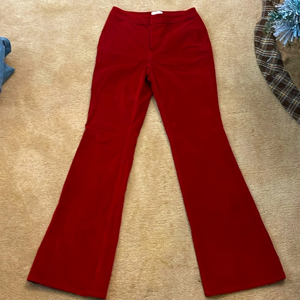 Boutique red corduroy pants. Size 6 high rise flare.